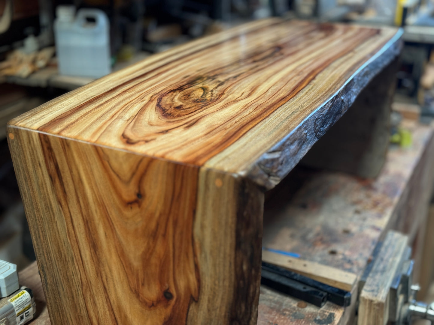 Waterfall edge coffee table